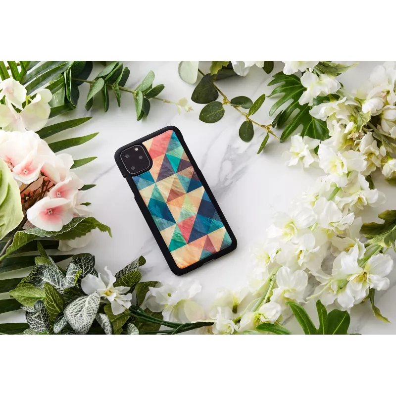 Dėklas „iKins“ iPhone 11 Pro Max — Mosaic Black apsauginis dangtelis