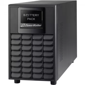 UPS baterijų spinta PowerWalker BP A24T-4x9Ah — 4× 12 V 9 Ah, juoda, 126×397×221 mm