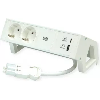 Bachmann Power Strip DESK2 baltas 2xCEE7/3 902.3201 (902.3201)
