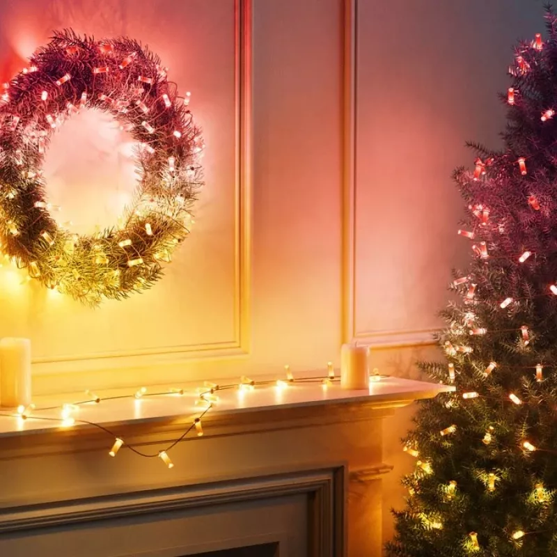 Twinkly Candies LED Kalėdinės eglutės lemputės TWKC100RGB-T 6 m žvakės formos