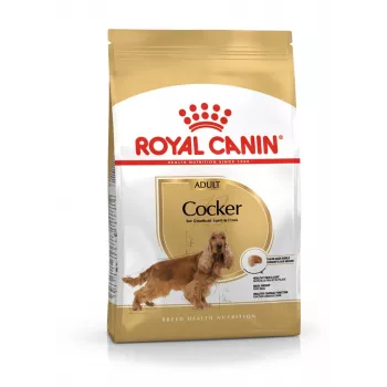 Sausas šunų ėdalas Royal Canin Cocker Adult 12 kg – paukštiena, 25 % baltymų, 14 % riebalų