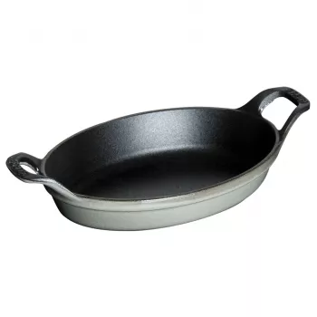 Mini ovalinis kepimo ir troškinimo indas Staub 250 ml Graphite
