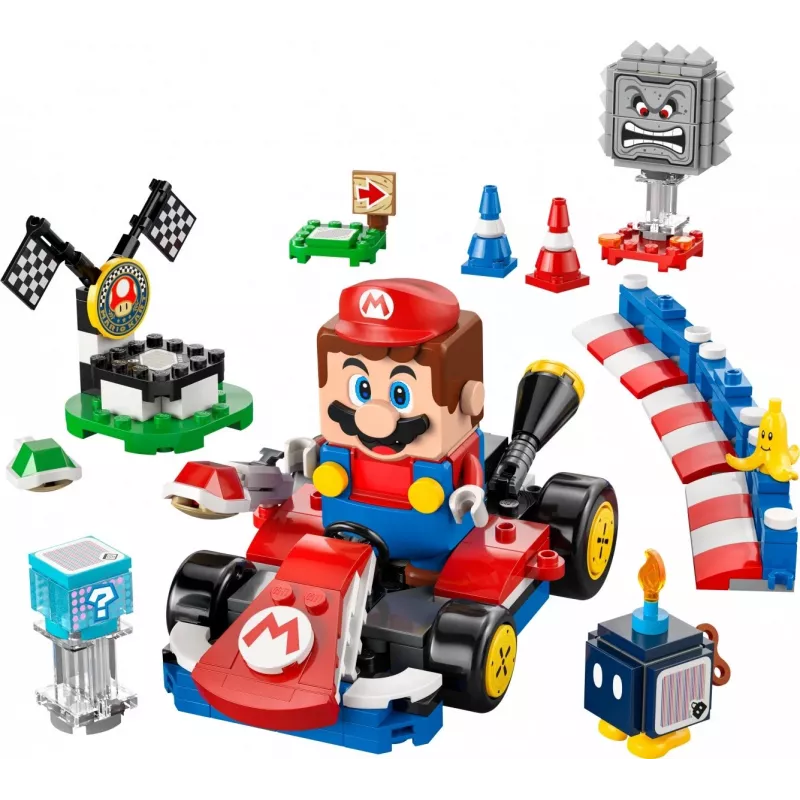 LEGO Statybinis žaislas 72043 Super Mario interaktyvus Mario Kart su standartiniu kartu