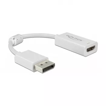 Adapterio laidas DeLOCK 63936 DisplayPort į HDMI 0,1 m Baltas