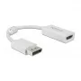 Adapterio laidas DeLOCK 63936 DisplayPort į HDMI 0,1 m Baltas