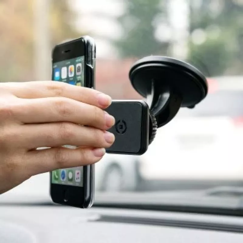 Celly GHOSTDASH laikiklis – pasyvus laikiklis MP3 grotuvui, mobiliajam telefonui / išmaniajam telefonui, juodos spalvos