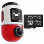 Automobilinis vaizdo registratorius 70mai Omni X800 4K su 128GB 70mai SD kortele, raudonas