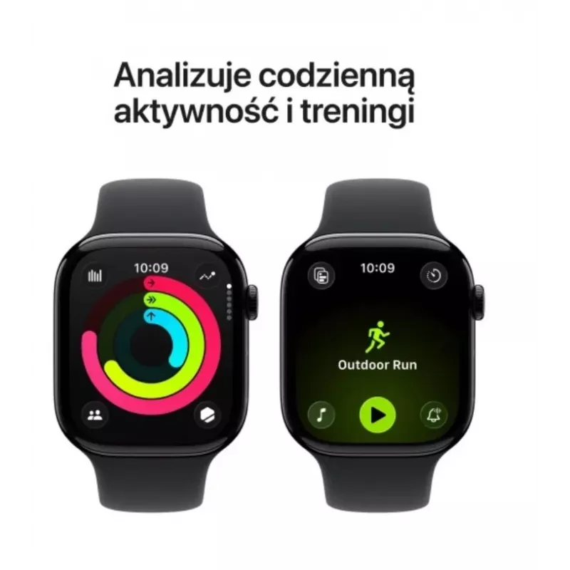 Apple Watch Series 11 GPS 46mm Jet Black Aliuminio Korpusas su Juodu Sportiniu Dirželiu - S/M
