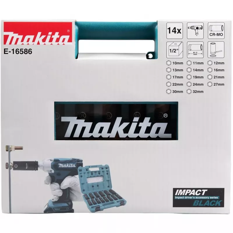 Makita E-16586 smūginis antgalio rinkinys Juoda, Žalia