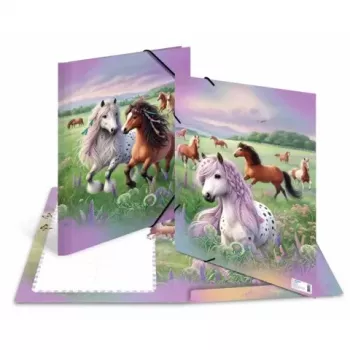 HERMA A3 kartoninis vokas su tampriu užsegimu Horse World