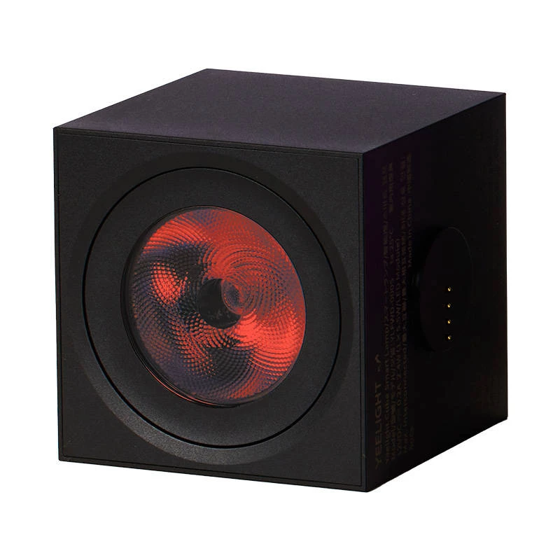Protingas stalinis šviestuvas Yeelight Cube – įvairiaspalvis, Wi‑Fi/Bluetooth, 2.4 GHz, Bluetooth 5.0, AC 100–240 V, 1.5 m laidas, juodas