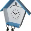 NeXtime klok 3109bl Cuckey sieninis laikrodis, 30,5x33x11 cm, mėlynas/baltas