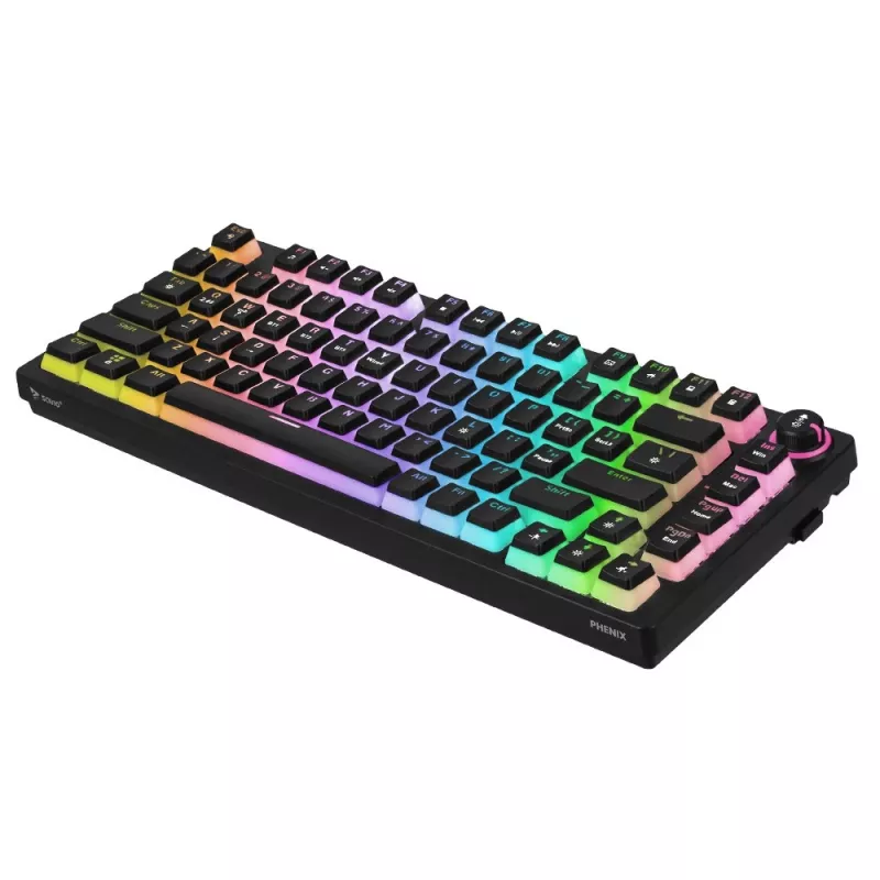Belaidė mechaninė klaviatūra Savio SAVGK-PHENIX YELLOW PUDDING, geltona, USB