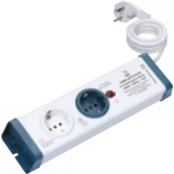 Apsauginis filtras Bachmann 924.164 mėlynai baltas 2 AC lizdai 230V