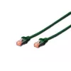 DIGITUS CAT6 S/FTP tinklo kabelis, 0,25 m, žalias, 10 vnt. rinkinys