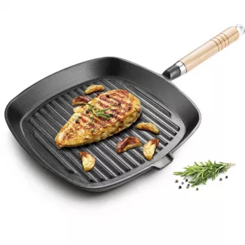 Lamart LT 1063 keptuvė-grilis, 24 cm – ketaus su nelimpančia danga