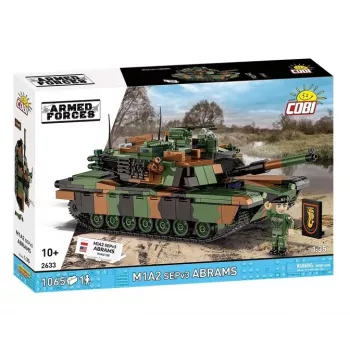Konstruktorius Cobi M1A2 SEPV3 Abrams su 1065 kaladėlių