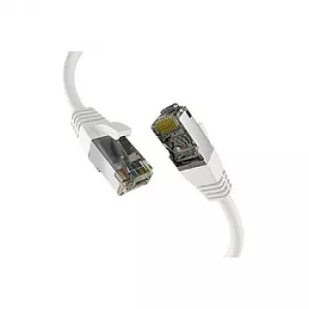 EFB-Elektronik CAT8.1 baltas 0,50m RJ45 jungiamasis kabelis S/FTP PIMF LSZH 2000MHz 40GB tinklo kabelis