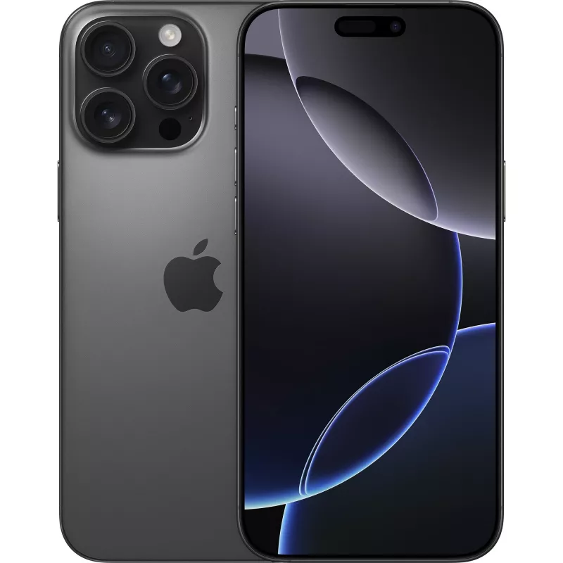 Išmanusis telefonas Apple iPhone 16 Pro Max, 256 GB atmintis, 6,9" ekranas, dvi SIM, juodo titano spalvos