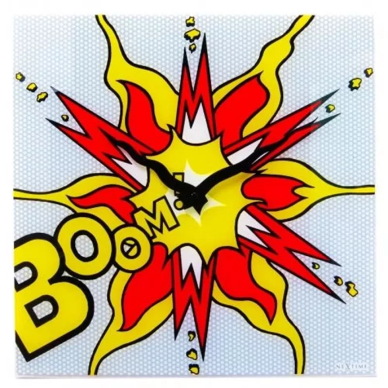 NeXtime klok 8173 Boom, 43x43 cm, sieninis, raudona/geltona/balta