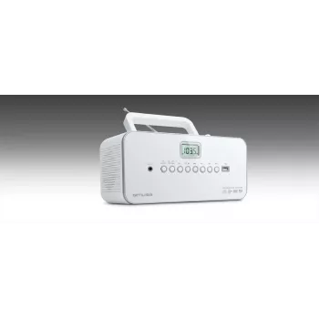 Nešiojama stereo sistema Muse M-28RDW – CD/MP3 grotuvas, FM/MW imtuvas, 3W RMS, balta, 1,4 kg