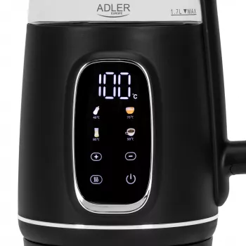 ADLER AD 1305 elektrinis virdulys juodas/sidabrinis