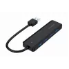 USB šakotuvas Gembird 4 prievadų USB 3.1 (Gen 1) — 4 prievadai, USB 3.2 Gen 1 Type-A, 5V/2,1A, 109×30×10 mm, juodas