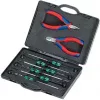Kombinuotos replės elektronikai Knipex, raudonos