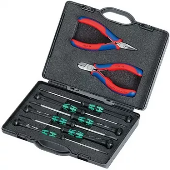 Kombinuotos replės elektronikai Knipex, raudonos