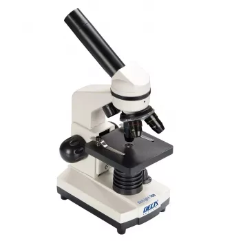 Sudėtinis optinis mikroskopas Deltaoptical DO-3210 – monokulinis, 3 achromatiniai objektyvai, LED apšvietimas, 40–400×, 45° pasukama galvutė
