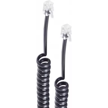 shiverpeaks ®-BASIC-S telefono raktelio spiralinis laidas 2x 4P4C, baltas, 4,0 m (BS70134)