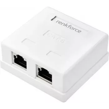 Renkforce tinklo adapteris montavimui ant paviršiaus CAT 6 2 prievadai baltas (RF-4540914)