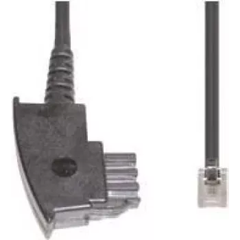 Telefono laidas e+p T 36 6 m permatomas juodas