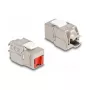 DeLOCK Keystone Modulis RJ45 kištukas į LSA Cat.6A be įrankių su raudonu dulkių dangteliu