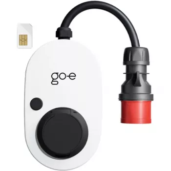 Įkrovimo stotelė GO-E Gemini flex 2.0, 22 kW (32A 3 fazės), Wallbox balta/juoda, mobili įkrovimo stotelė, 4G/LTE