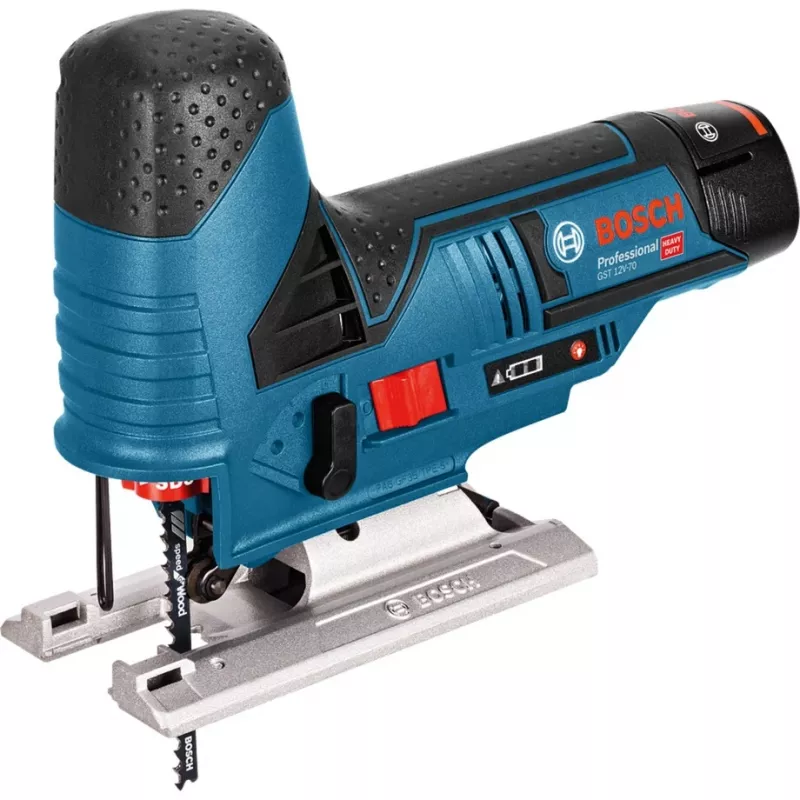Belaidis dėlionis Bosch GST 12V-70 Professional, 12 V (mėlyna/juoda, 2x ličio jonų akumuliatorius 3,0 Ah, L-BOXX dėkle)