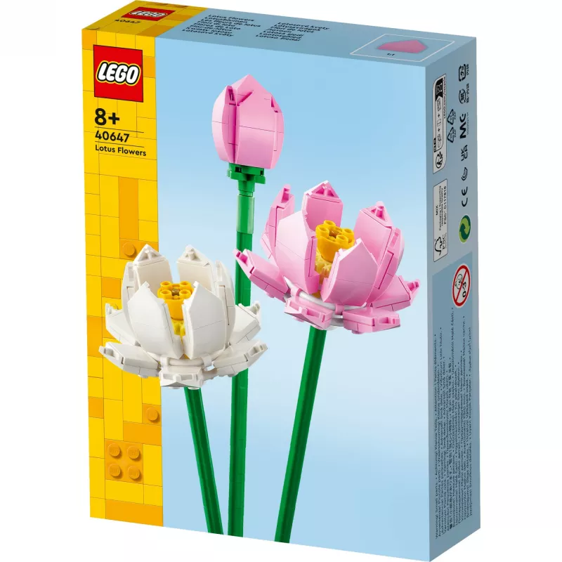 LEGO 40647 Lotosų gėlės — Botaninė kolekcija modulinis modelis, 220 detalių, aukštis 300 mm, amžius 8+