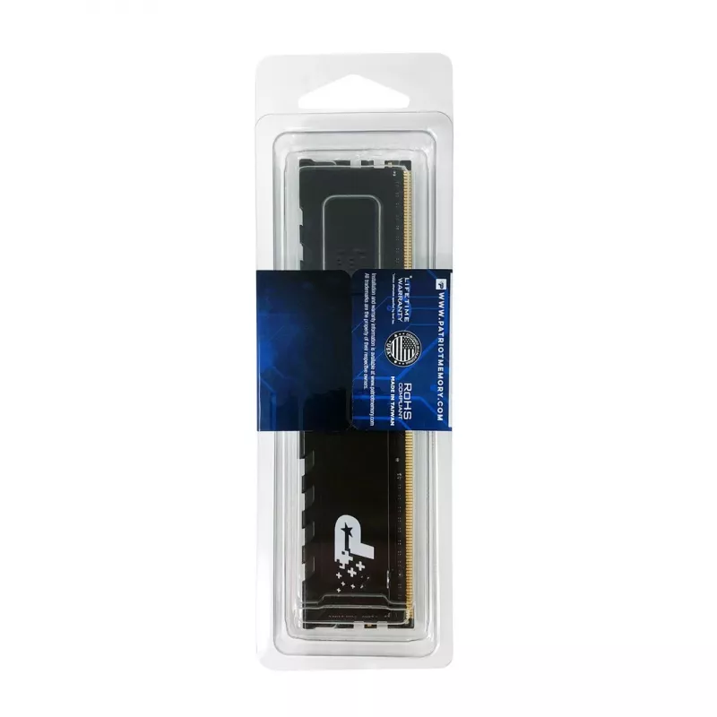 Desktop RAM PATRIOT Premium Black DDR4 32GB 3200MHz CL22 1x32GB aukštis 37mm
