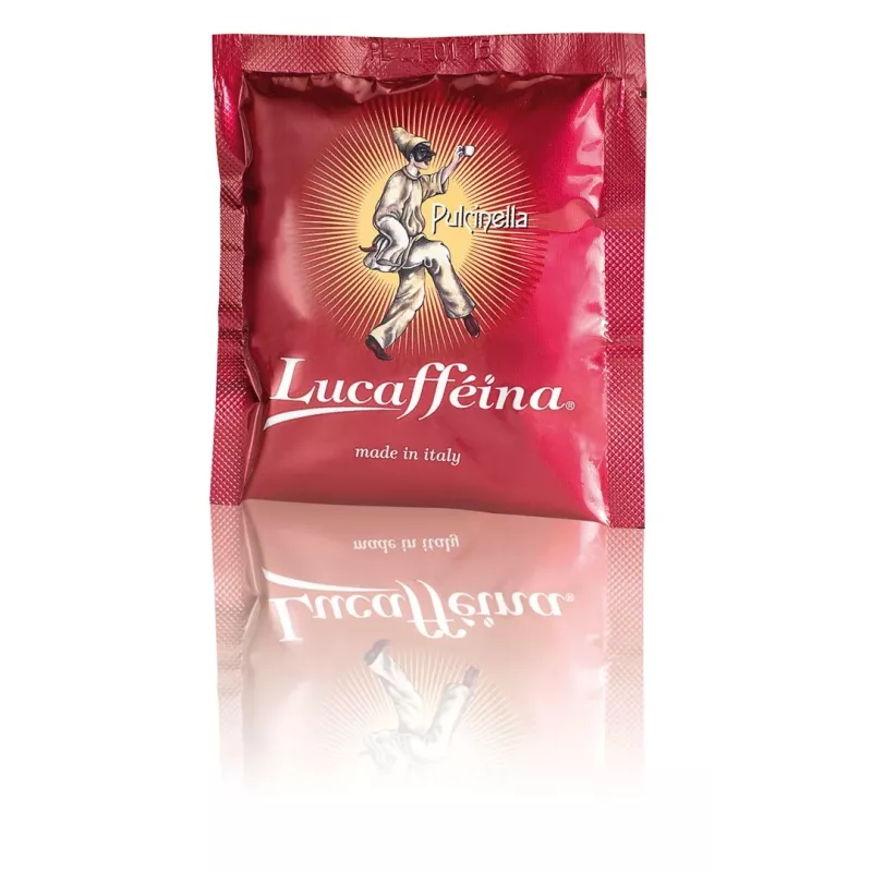 Lucaffe Pulcinella 44 mm kavos kapsulės ESE, 150 vnt.