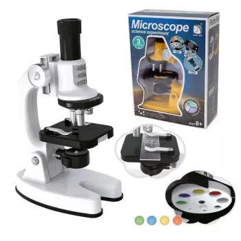 Mikroskopas Ascato 124582, 40× padidinimas, LED apšvietimas, mokomasis laboratorinis mikroskopas