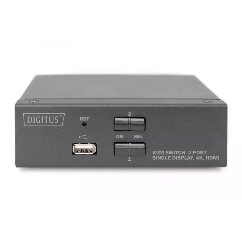 KVM Jungiklis Digitus 2 prievadai Vienas Ekranas 4K HDMI