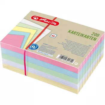 Kortelės indeksinės Herlitz 50041145 įvairiaspalvės