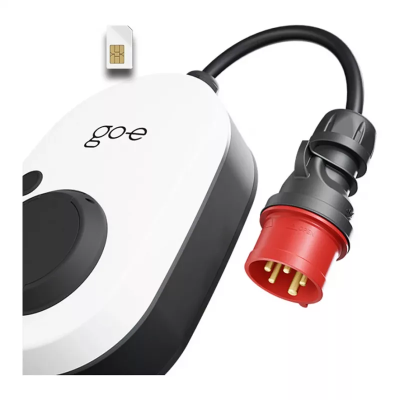 go-e Gemini flex 2.0 Black White sieninis įkroviklis 11000W Type 2