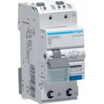 Hager diferencialinis-miniatiūrinis jungiklis 1P+N 127V 6kA B-16A 30mA A tipo QC (ADS917D)