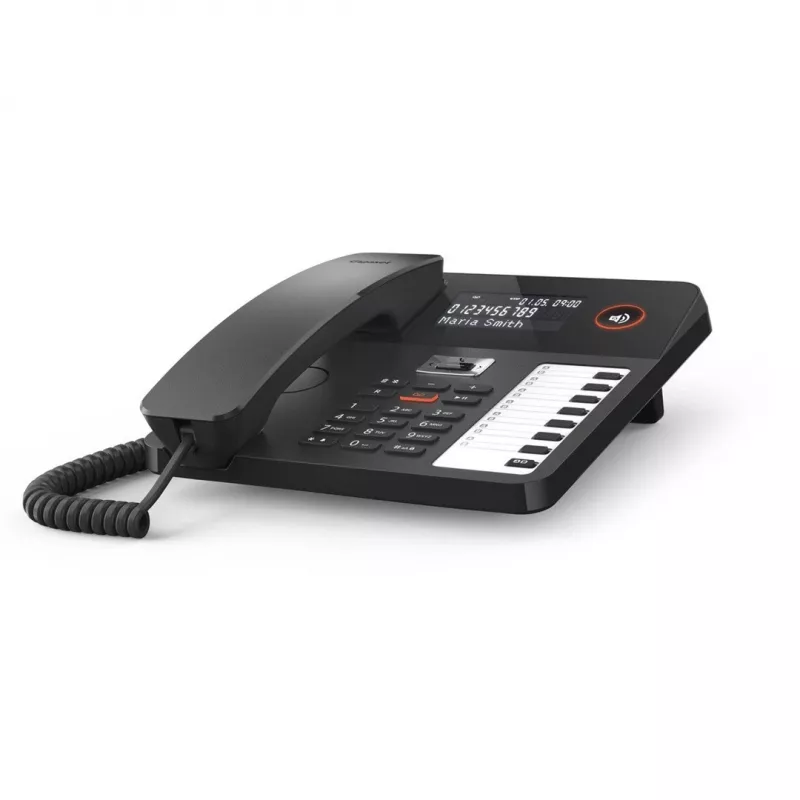DECT telefono laidinis ragelis Gigaset DESK 800A, 200 kontaktų telefonų knyga, juoda