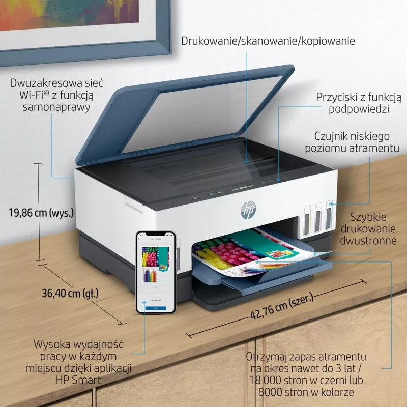 HP Smart Tank 675 Daugiafunkcis rašalinis spausdintuvas A4 4800 x 1200 DPI 12 ppm Wi-Fi juodas