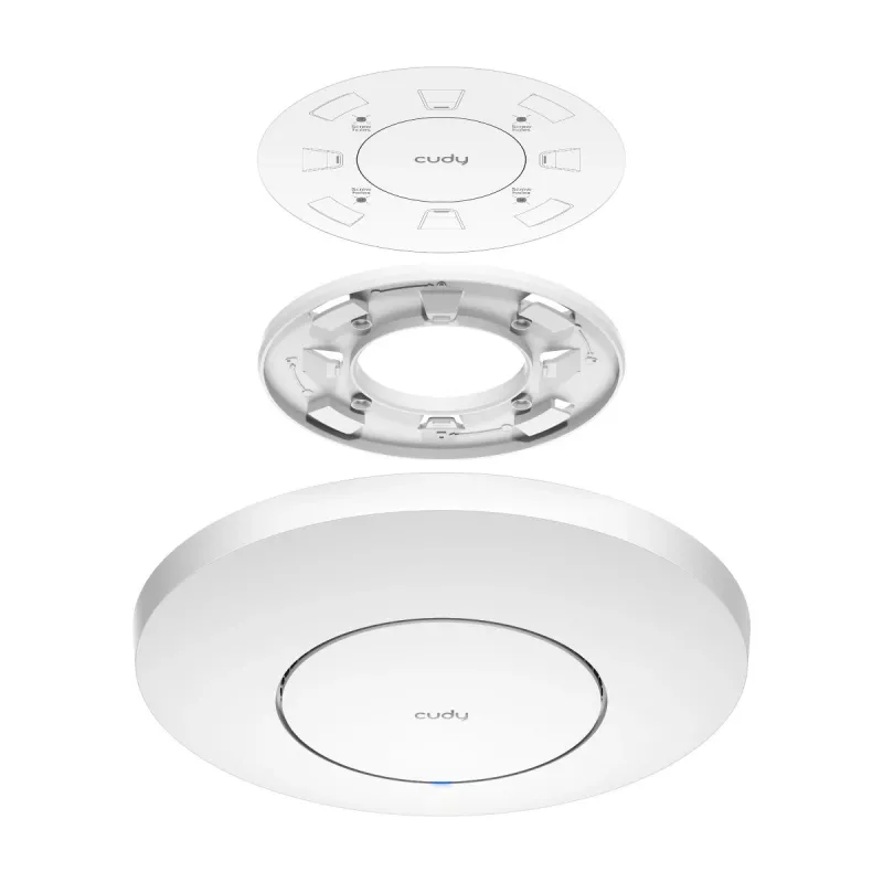Belaidis prieigos taškas Cudy AP11000 — triju dažnių juostų Wi‑Fi 6 (2,4/5/6 GHz), 5760 Mbps, MU‑MIMO, montavimui ant lubų/sienos