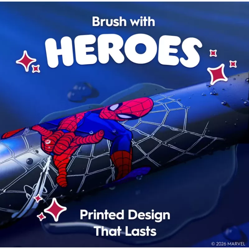 BRAUN Oral‑B iO Kids Marvel Spiderman elektrinis dantų šepetėlis – įkraunamas, 3 režimai, 2 minučių muzikinis laikmatis, kelioninis dėklas, 1 antgalis, ličio jonų