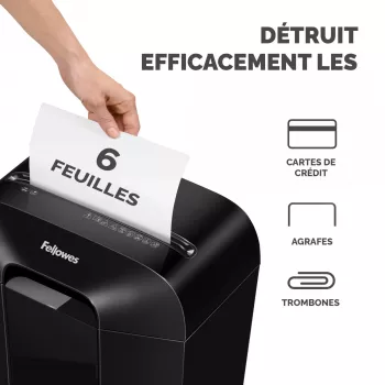 Smulkintuvas Powershred LX25, juodas, 11,5 L, kryžminis pjovimas, 6 lapų talpa