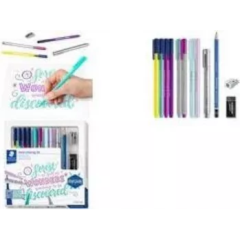 Staedtler rankinio šrifto rinkinys 100% PEFC – šepetėlis ir plona linija